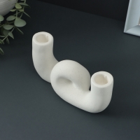 Подсвечник "Узел" белый, 17х3,5х8,5см