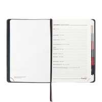 Ежедневник датир 2025г А5 176л ESCALADA, тв обл, иск кожа, бл тис,ляс,кр бл 70г/м2,синий