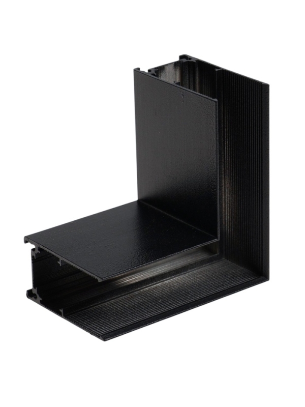 Коннектор угловой для магнитного шинопровода, серия "Broad", открытый монтаж, алюминий