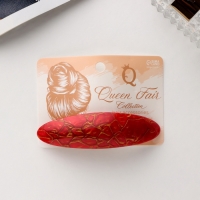 Заколка-автомат для волос "Сильва" камень принт блеск, 9 см, микс