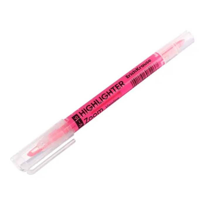 Маркер текстовыделитель 0.5-3.5 мм ErichKrause Visioline V-16 Zoom Neon, двухсторонний, розовый неон, чернила на водной основе