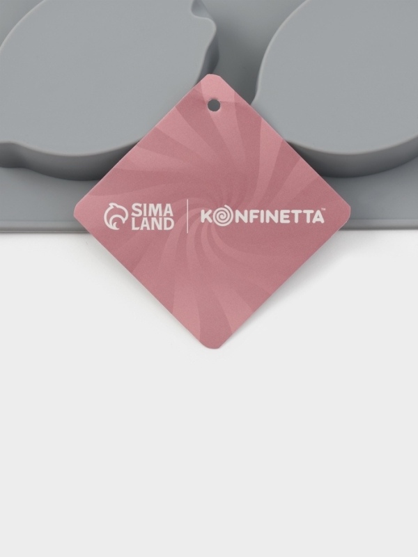 Форма для выпечки и муссовых десертов KONFINETTA &laquo;Лимон&raquo;, силикон, 8 ячеек (5,2&times;4,2 см) 30&times;17,4&times;2,3 см, серая