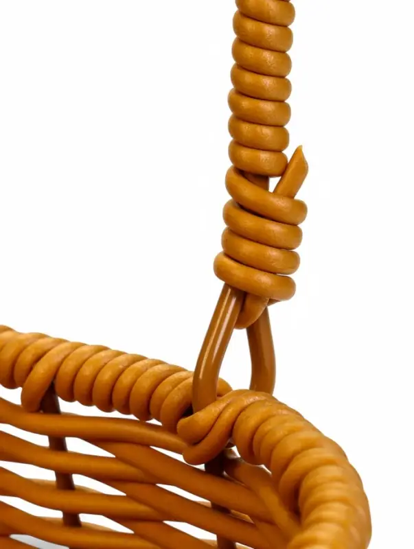 Корзина пластик 21 х 13 х 17 см, ручка13 см металл карскас коричневый