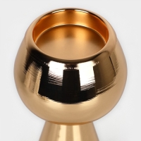 Подсвечник металл на 1 свечу &laquo;Гиацинт&raquo; цвет золото 8 х 8 х 21 см