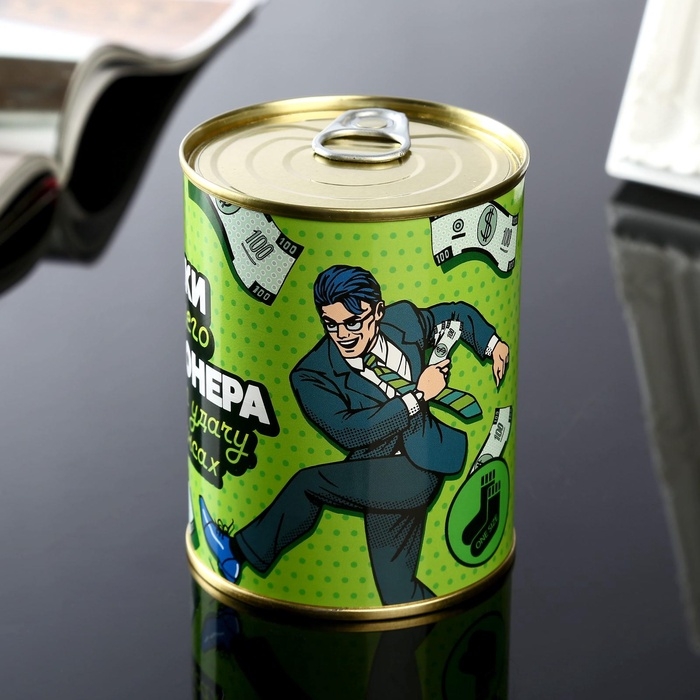 Носки в банке Носки в банке "Носки будущего миллионера" (мужские, цвет черный)