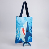 Детский сумка-шопер с допиками «Акула» на молнии, 32*23см Детский сумка-шопер с допиками «Акула» на молнии, 32*23см