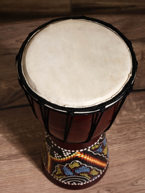 Сувенирный музыкальный инструмент "Барабан Джембе" махагон, 10х10х30 см