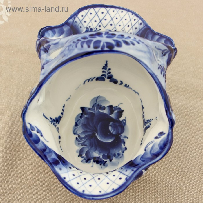 Конфетница &laquo;Весна&raquo;, 21&times;13&times;18 см, гжель