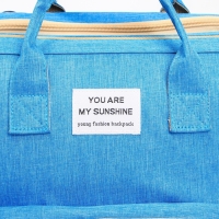 Сумка рюкзак для мамы и малыша с пеленальным ковриком, цвет голубой Сумка рюкзак для мамы и малыша с пеленальным ковриком, цвет голубой