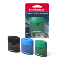 Точилка 1 отверстие, ErichKrause, Smart & Sharp, с контейнером, отверстие диаметром 8 мм, в блистере, МИКС Точилка 1 отверстие, ErichKrause, Smart & Sharp, с контейнером, отверстие диаметром 8 мм, в блистере, МИКС