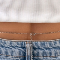 Портупея &laquo;Талия&raquo; жемчужина, цвет белый в серебре, 68 см + 25 см удлинитель