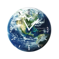 Часы настенные "Terra", планета Земля, интерьерные, плавный ход, d-33,5 см