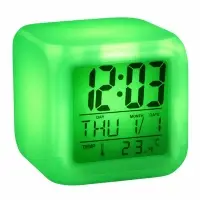 Часы - будильник LB-03, дата, температура, белый
