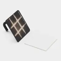 Набор крючков металлических на липучке 4 шт, квадрат, цвет черный