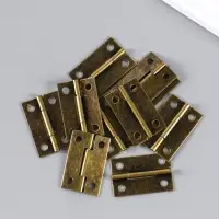 Петля для шкатулки металл с прямыми углами бронза набор 10 шт 2,2х3,68 см