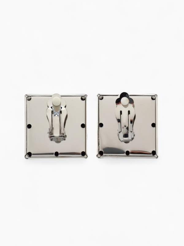 Клипсы &laquo;Тренд&raquo; квадрат, цвет серебро