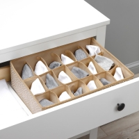 Органайзер для хранения белья Доляна Points, 18 ячеек, 35&times;30&times;12 см, цвет бежевый