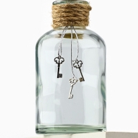 Ваза для цветов, прозрачная, 250 мл.