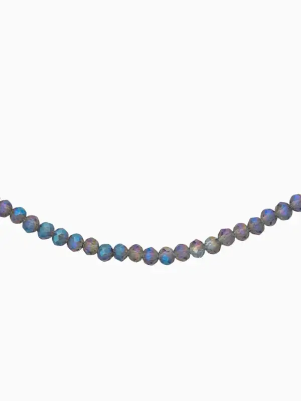 Чокер из бисера &laquo;Хрусталь&raquo;, серый в серебре, 37 см + 5 см доп, цепочка