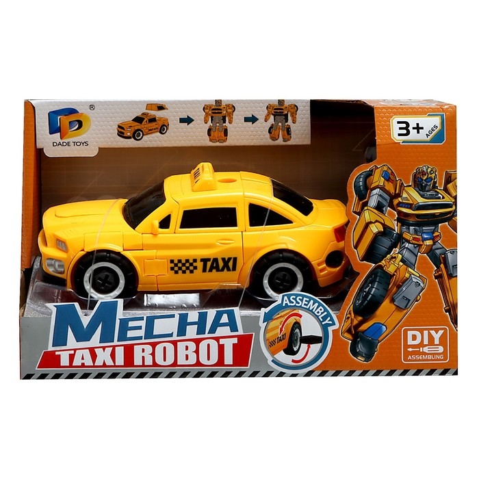 Конструктор винтовой &laquo;Такси&raquo;, 2 в 1 робот-машина