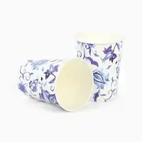 Стакан бумажный одноразовый &laquo;Синие Узоры&raquo;, 250 мл 6 шт