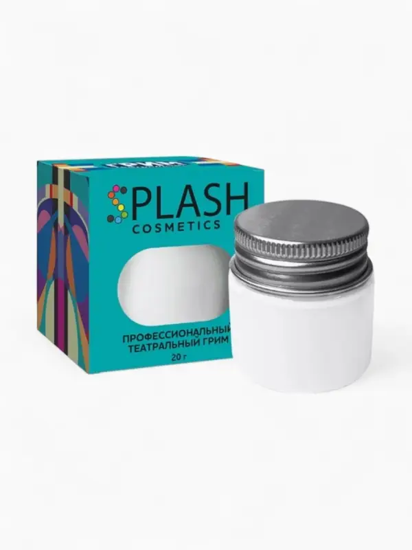 Профессиональный театральный грим, белый, баночка  20 гр.