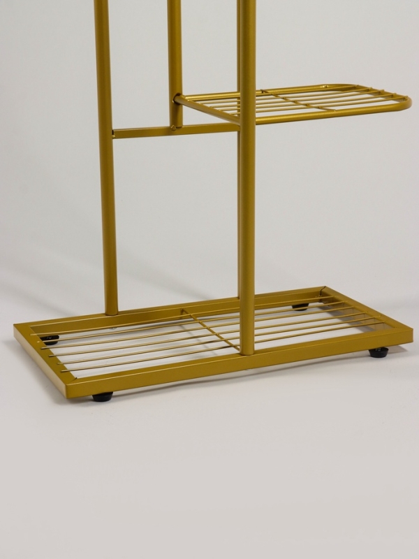 Подставка для цветов Greengo, 8 полок, 43 &times; 22 &times; 141 см, напольная, металл, цвет золотой