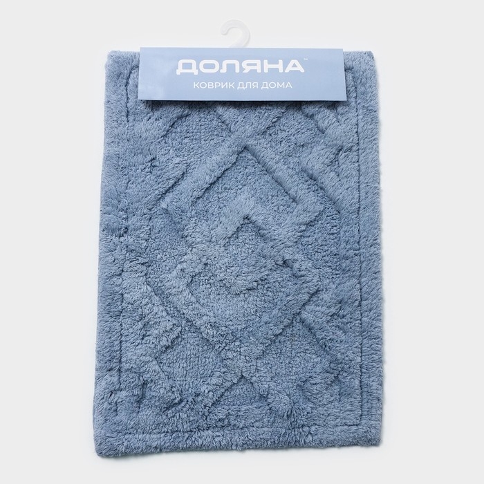 Коврик для дома Доляна &laquo;Нежность&raquo;, 40&times;60 см, цвет голубой
