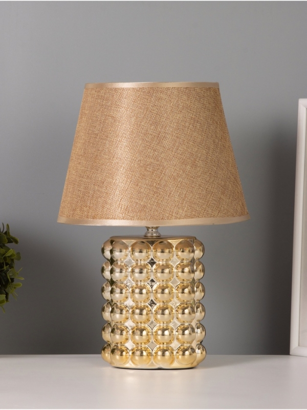Лампа настольная "Бабл" 40Вт Е14 золото 22х22х32см