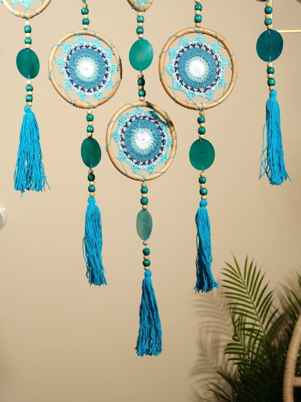 Ловец снов "Чистота разума" текстиль, ротанг 50х2х100 см