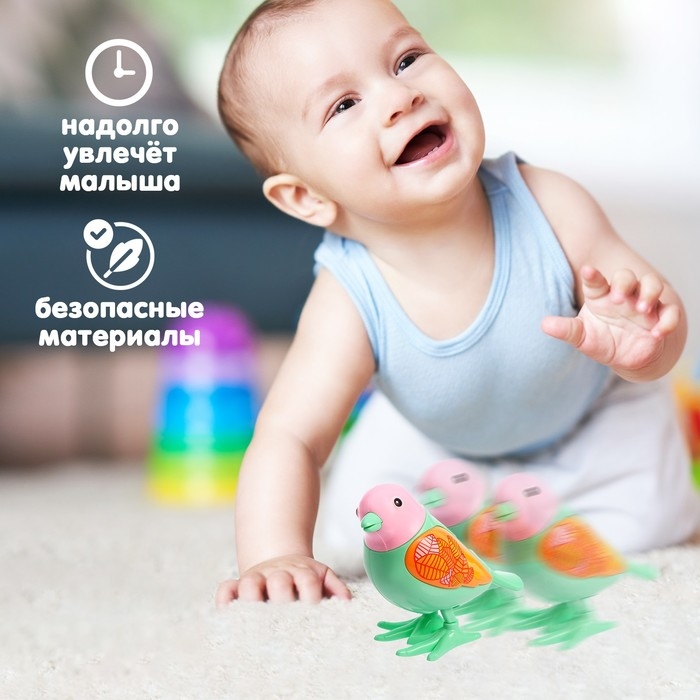 Игрушка заводная «Яркая птичка», МИКС Игрушка заводная «Яркая птичка», МИКС