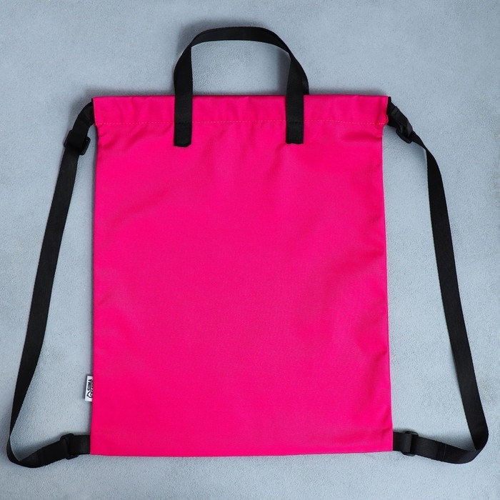 Мешок для обуви, розовый, два вида ручек, текстиль 30&times;40 см