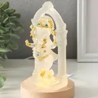 Сувенир полистоун свет "Ганеша в арке" прозрачный 10х10х18,5 см