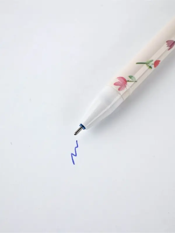 Ручка пластик пиши-стирай с колпачком "Не ручки, а лапки", синяя паста, гелевая 0,5 мм