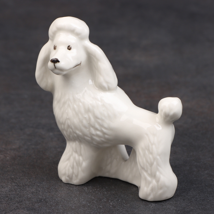 Статуэтка фарфоровая &laquo;Пудель белый&raquo;, 10 см