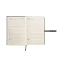 Ежедневник недатированный формат А5, с хлястиком, 112л, линия, пвх, Узор Коричневый