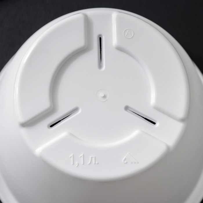 Горшок для цветов с поддоном «Афина», 1,1 л, пластиковый, цвет белый Горшок для цветов с поддоном «Афина», 1,1 л, пластиковый, цвет белый