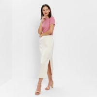Юбка женская MINAKU: Silk pleasure цвет бежевый, р-р 48