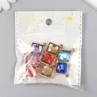 Декор для творчества пластик под металл "Ромбик" золото МИКС 2х1х2,8 см