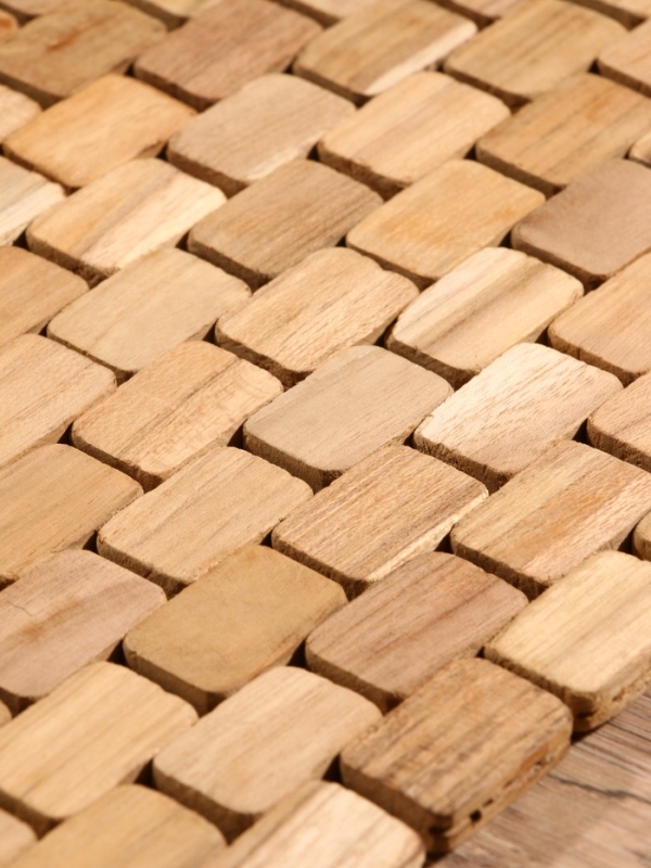 Коврик из тикового дерева, 30х20х0,7 см