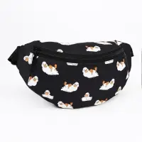 Поясная сумка на молнии, чёрная