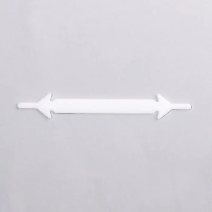 Шнурки для обуви, 6 шт., силиконовые, плоские, 13 мм, 9 см, белые