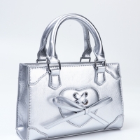 Сумка женская, 20*8*14, отд на молнии, длин ремень, серебро Сумка женская, 20*8*14, отд на молнии, длин ремень, серебро