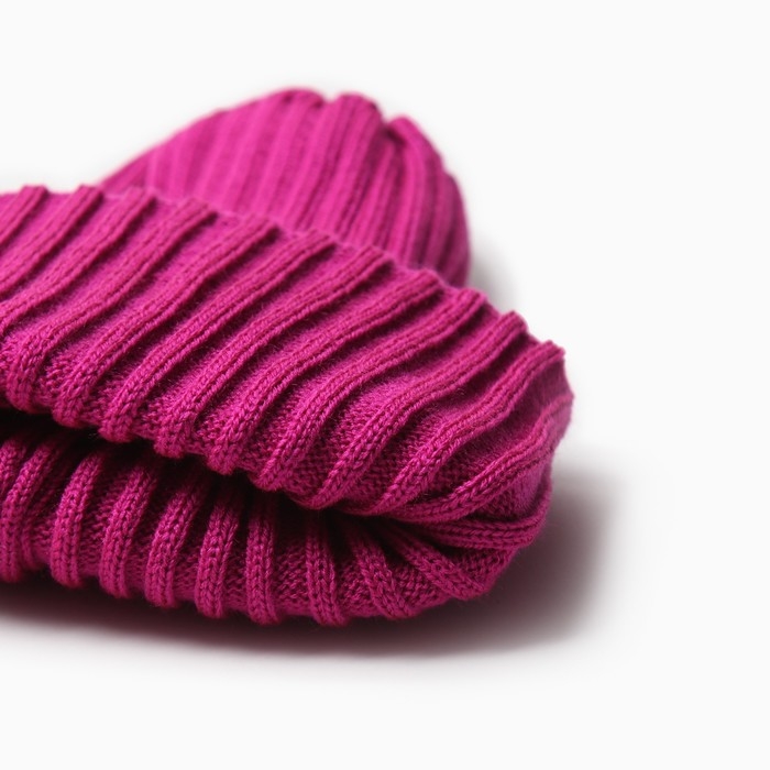 Шапка для девочки, цвет малина, размер 48-52 Шапка для девочки, цвет малина, размер 48-52