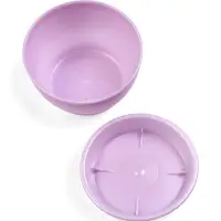 Горшок для цветов с поддоном 0,5 л d12,5см h7 см "Фиалочка" сиреневый