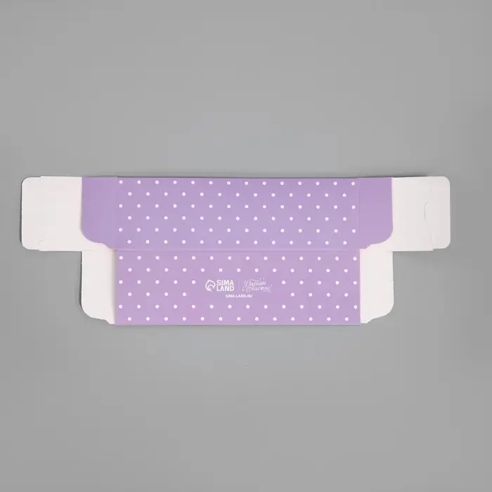 Коробка для макарун, кондитерская упаковка &laquo;Лаванда&raquo;, 18 х 5.5 х 5.5 см