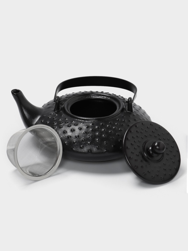 Чайник заварочный с ситом 0,75 л, Magistro Black Swan, черный