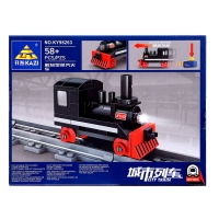 Конструктор &laquo;ЖД. Паровоз&raquo;, с запуском, 58 деталей