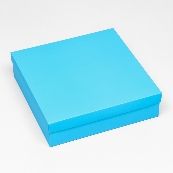 Коробка подарочная складная, упаковка, крышка-дно, бирюзовая, 30 х 30 х 8 см