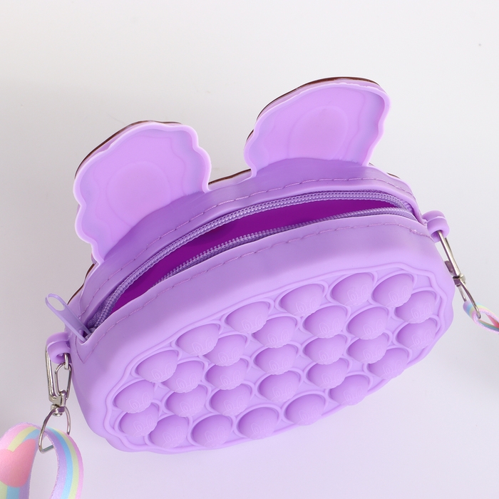 Сумка детская на молнии «Выбражулька», цвет сиреневый Сумка детская на молнии «Выбражулька», цвет сиреневый